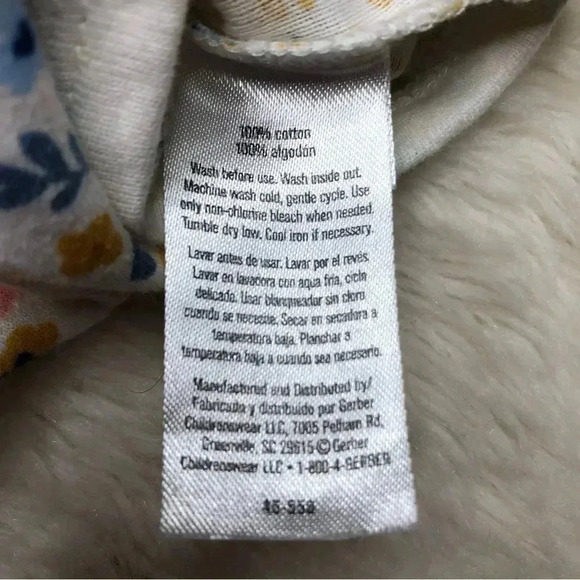 Gerber Onesie Diaper White / Pink / Blue /  Yellow Fliral Size Neworn - Picture 4 of 16